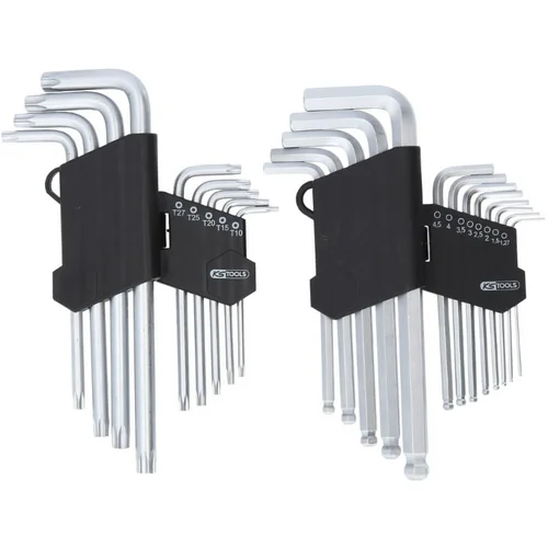 KS Tools L-raktų šešiakampių ir Torx komplektas, 22 vnt. image 3