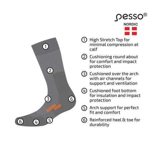 PESSO KOMER Merino vilnos kojinės 45-47B image 3