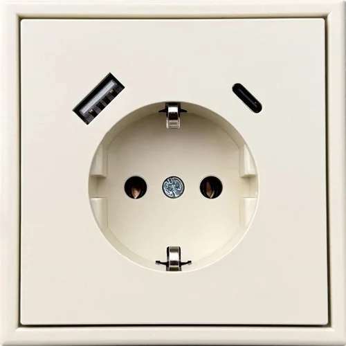 Liregus MODERN kištukinis lizdas ir USB A+C kroviklis, smėlio image 2