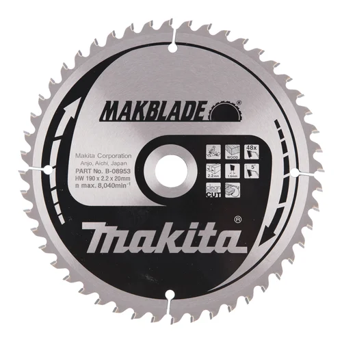 Makita B-08953 MAKBLADE 190x2.2x20 mm 5° T48 image 2