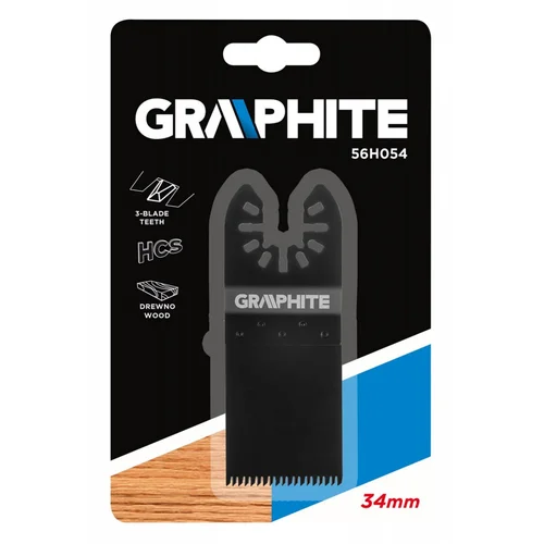 GRAPHITE HCS pjūkliukas medienai, 34 mm, 3 trigubo galandinimo dantys image 2