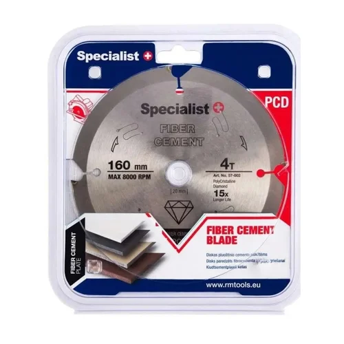 Specialist+ pjovimo diskas pluoštiniam cementui, 4T, 165 x 20 mm image 1