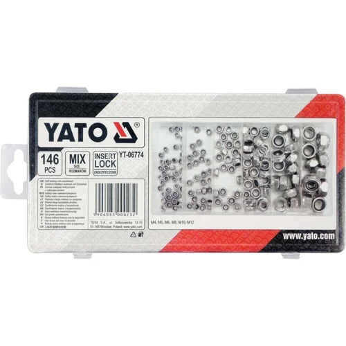 YATO Fiksuojamų veržlių rinkinys M4-M12 (146 vnt.) image 2