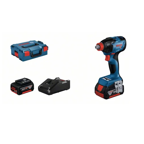 Bosch GDX 18V-210 C smūginis suktuvas su 2x5.0 Ah baterijomis, GAL 18V-40 image 1