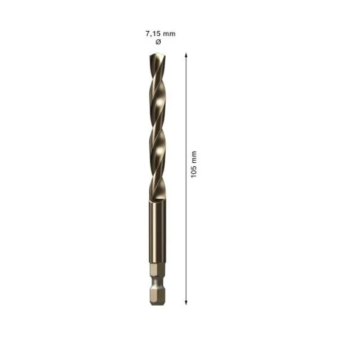 Bosch PCPlus HSS-Co centavimo grąžtas Ø 7.15x105mm image 3