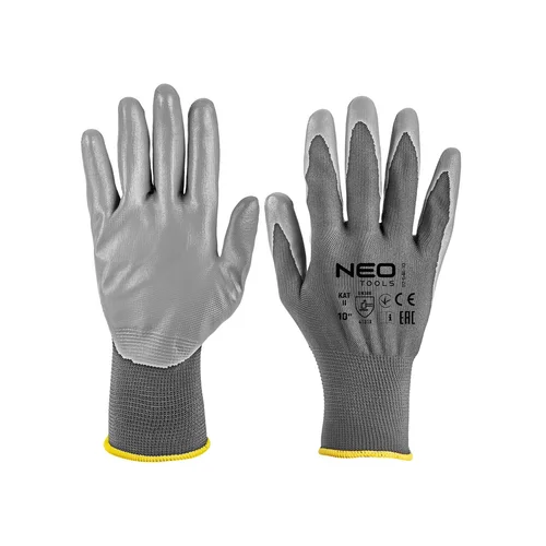 NEO TOOLS 4131X Darbinės pirštinės, PU dengtas poliesteris, Dydis 10 image 1