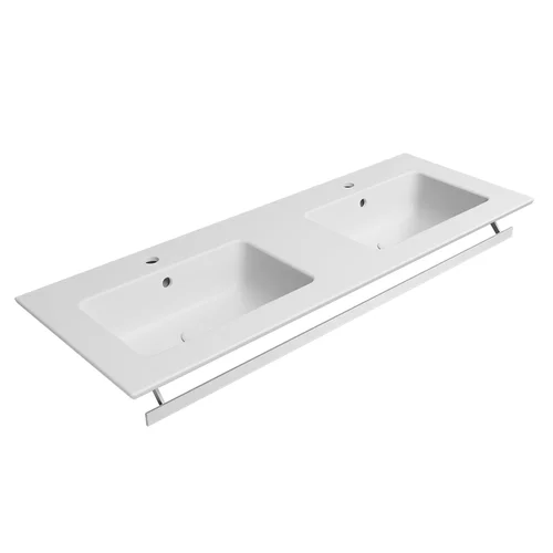 GSI Pura 122x46 baldinis/pakabinamas praustuvas, baltas matinis, be rankšluosčio laikiklio image 1