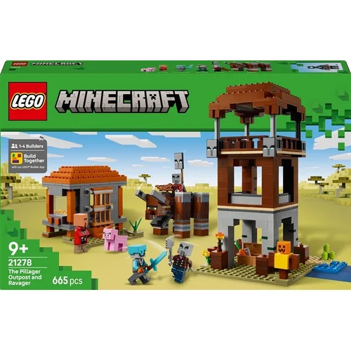 Konstruktorius LEGO Minecraft 21278 Pillager Outpost and Ravager image 1