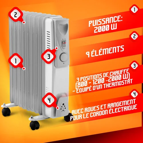 Warmtech tepalinis šildytuvas, 2000 W image 2