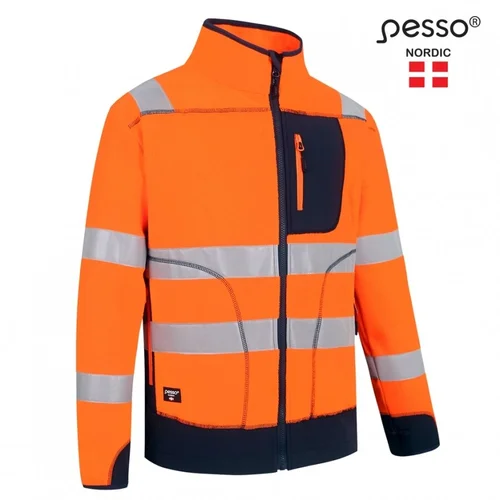 PESSO FL02OR Fleece džemperis, oranžinė, mėlyna, Dydis S image 1