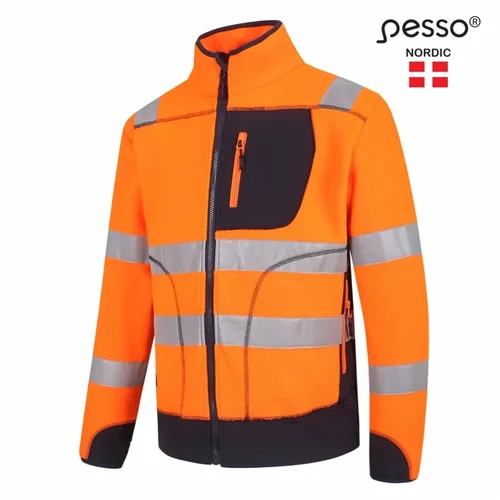 PESSO FL02OR Fleece džemperis, oranžinė, mėlyna, Dydis S image 2