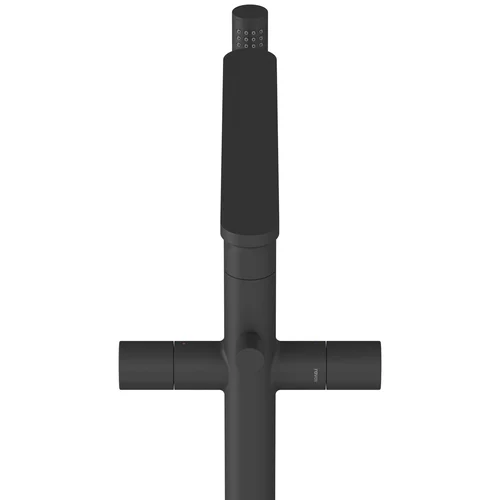 RAVAK Chrome II CR II 080.00 grindinis vonios maišytuvas, Juoda image 3