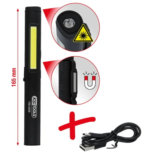 KS Tools Šviestuvas COB LED UV-Spot ir lazeriniu žymekliu image 3