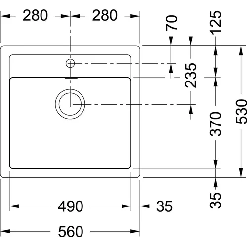 FRANKE SIRIUS SID 610 plautuvė, 560×530×200 mm image 2