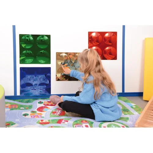 Spalvoti išgaubti veidrodžiai 40x80 cm 4 vnt image 2