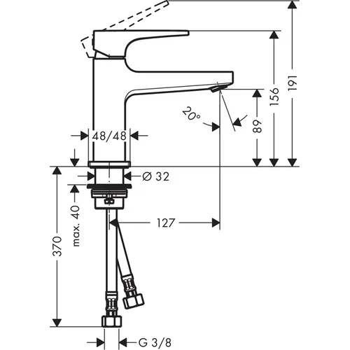 Hansgrohe Metropol 32500700 Praustuvo maišytuvas Baltas matinis image 2