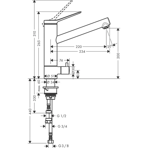 Hansgrohe Zesis M33 74807000 Chromo image 2