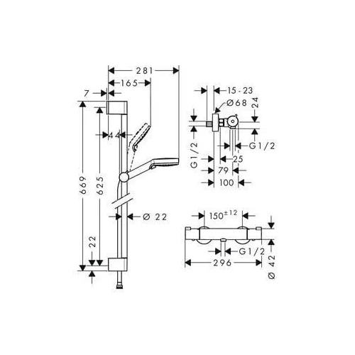 Hansgrohe Termostatinis dušo maišytuvas 27812400 image 3