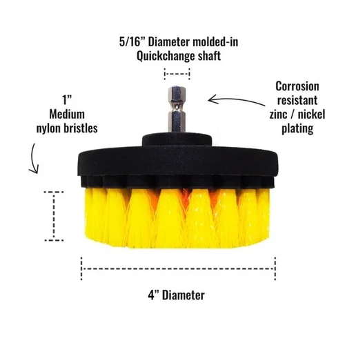 Kornely Premium Drill Brush geltonas 10 cm image 2