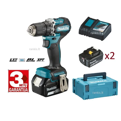Makita DDF487RTJ 18V 2x5Ah (3 metų garantija) image 1