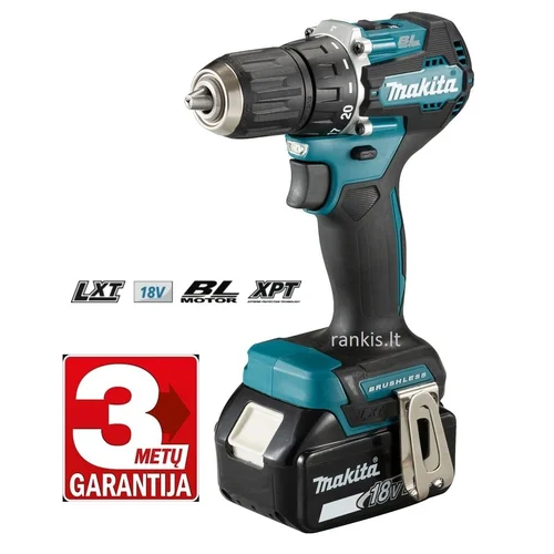 Makita DDF487RTJ 18V 2x5Ah (3 metų garantija) image 2