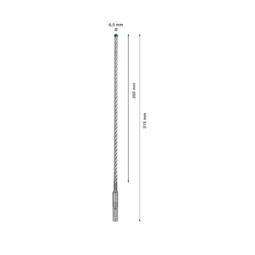 Bosch SDS-plus Grąžtas betonui 6,5x250x315 mm 1 vnt. 2608900081 image 3