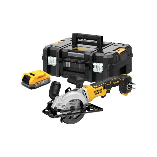 DeWalt DCS571E1T-XJ akumuliatorinis diskinis pjūklas, 18V, 1x1.7Ah PowerStack image 1