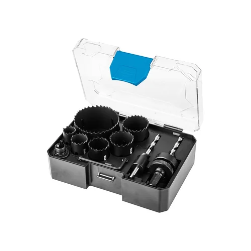 GRAPHITE CO8% Bimetalinės gręžimo karūnos 19–68 mm, 9 dalių image 1