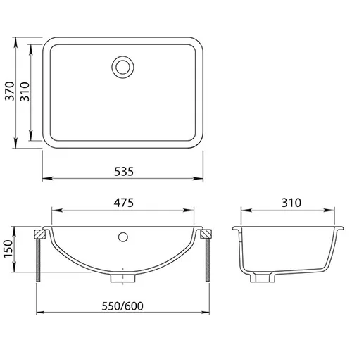 TURTL Praustuvas BQC53-220, 535×370 mm image 2