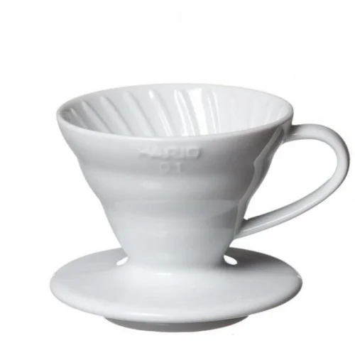 Hario V60-01 keraminis kavos lašintuvas, baltas image 1