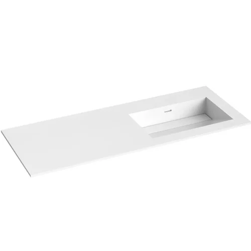 Kame Corian CN1214618-R-BS Praustuvas, 120 cm, Balta matinė image 1