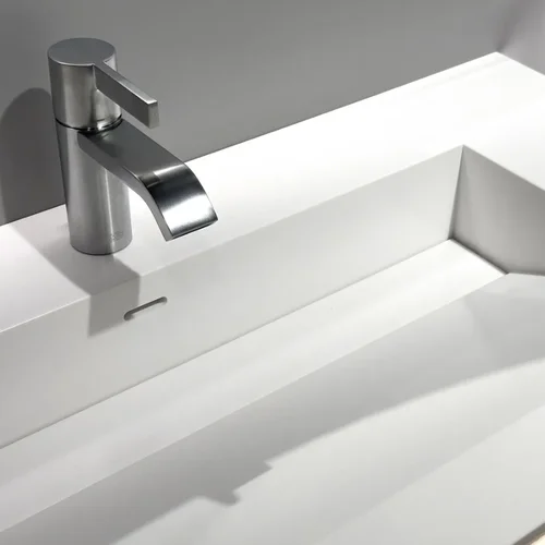 Kame Corian CN1214618-R-BS Praustuvas, 120 cm, Balta matinė image 2