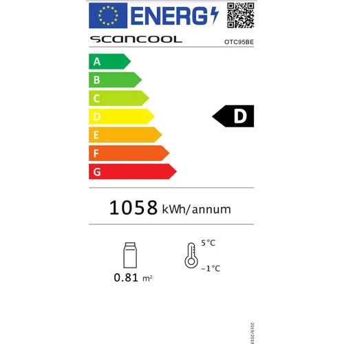 Impulsinis šaldytuvas Scandomestic OTC 95 BE Juoda image 2