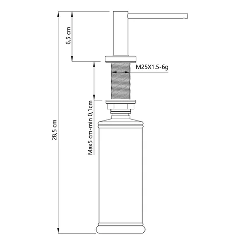 Quadron JUDY Dozatorius, 500 ml, MFT004-BLM image 2