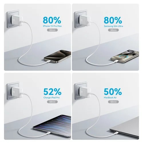 Joyroom JR-TCF24 USB-C PD30W baltas įkroviklis image 3