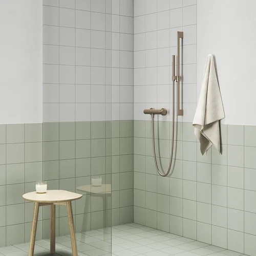 974.60RGB Dušo stovas Chrome su reguliuojamu laikikliu 70 cm, Rose Gold Brushed image 2