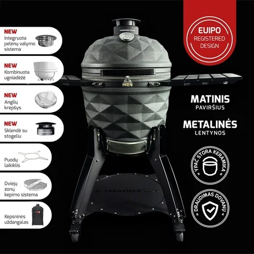 KamadoClub PRO 3 PREMIUM kepsninė, Pilka, 59 cm skersmuo image 1