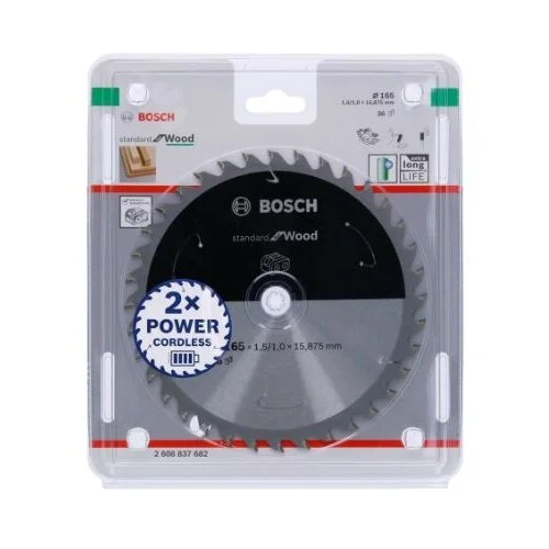 Pjovimo diskas Bosch Standard for Wood 190x30x1.6/1.1x24T 2608837708 image 2