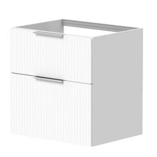 KAME BIG BU/6-3DR/WSF10-BIG spintelė po praustuvu, 60 cm, Matinė balta image 1