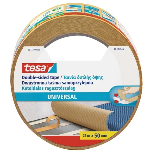Tesa Universal dvipusė lipnioji juostelė 25 m 50 mm geltona image 1