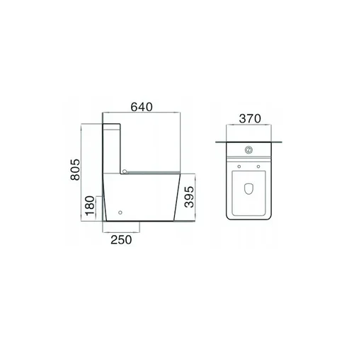MEXEN Cube 31014000 klozetas su lėtai užsidarančiu dangčiu 64x37x80,5 cm image 2