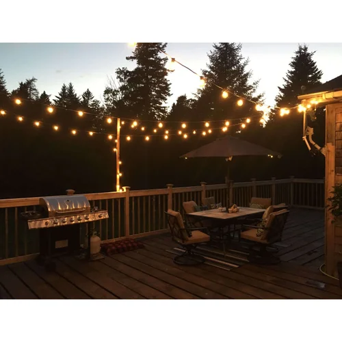 Glow LED lauko girlianda 30 m juoda image 3
