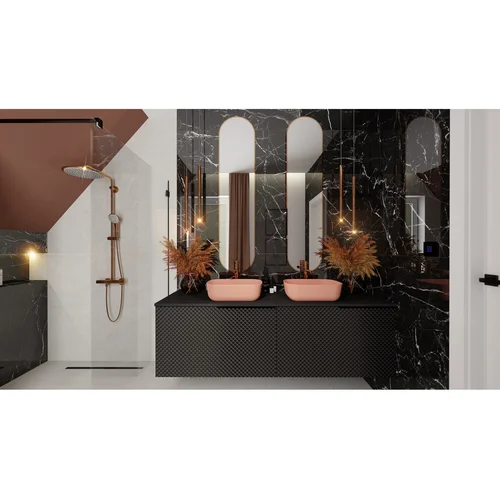 ELITA Glam marmuriniu stalviršiu pakabinama spintelė, 90 cm image 3