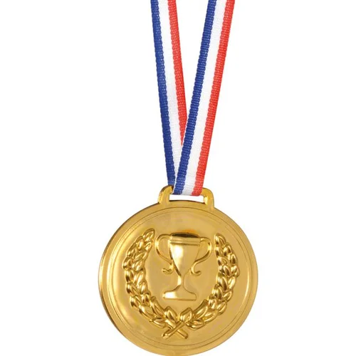 Medalis, aukso spalvos Ø 5,8 cm, 37 cm tekstilinė juosta image 1