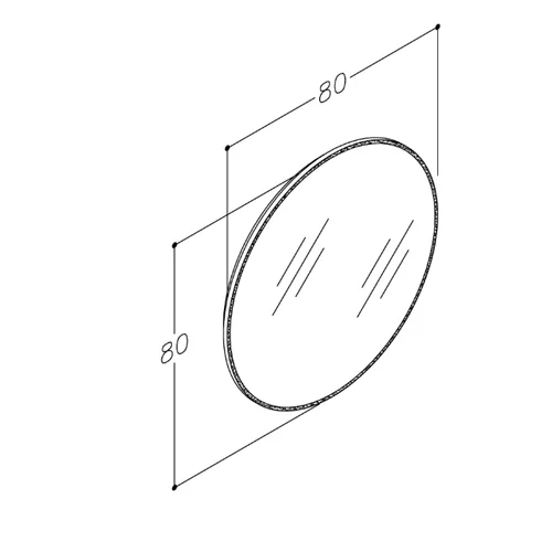 Kame Aura MR-C06/80-80 80 cm veidrodis su apšvietimu image 2