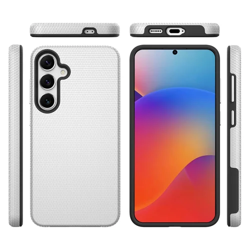 Dėklas Perfectionists Triangle Case Samsung S921 S24/S931 S25 sidabrinis image 3