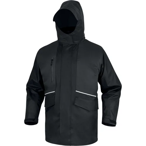 DELTAPLUS ALASKA3 parka su nuimamu fliso sluoksniu, L, Juoda-Pilka image 1