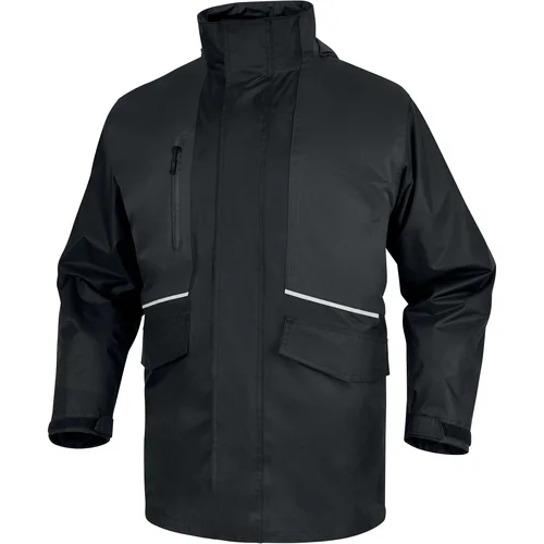 DELTAPLUS ALASKA3 parka su nuimamu fliso sluoksniu, L, Juoda-Pilka image 2