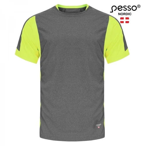 PESSO BREEZE MP205 marškinėliai XL pilki/geltoni image 1