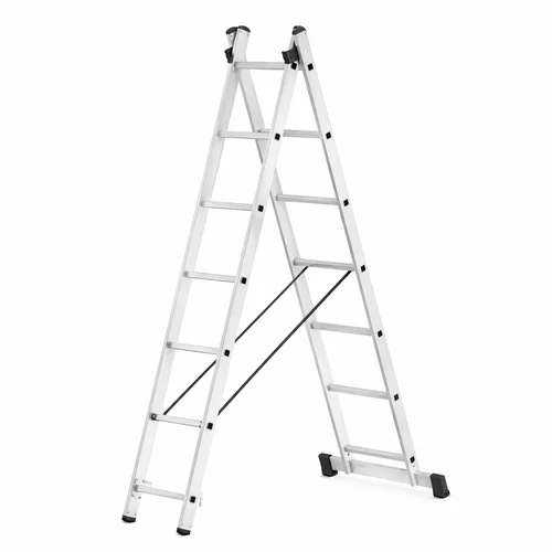 HOBBY Kopėčios dviejų dalių aliuminės universalios, serija 62XX, 2×7 pakopų, 193–246 cm image 1